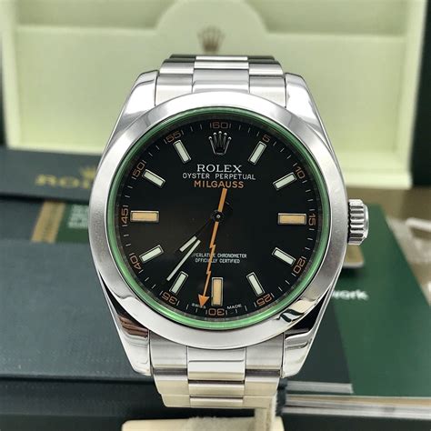 rolex oyster milgauss green price|rolex milgauss price new.